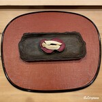 御料理 寺沢 - 鹿肉のフィレ肉の備長炭焼に焼松茸