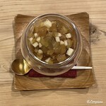 御料理 寺沢 - 梨と蒲萄とマスカルポールの水菓子