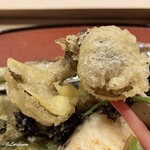 御料理 寺沢 - 茸の天ぷら