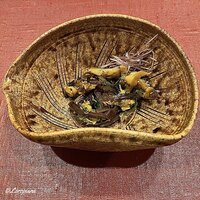 御料理 寺沢 - 香茸に人形茸､柿に胡瓜､菊花に胡麻､松の実の御浸し