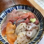 味市千 - ホタテの貝柱、赤貝、タコ！