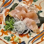 酒亭 田中 - お造里2 熊野地鶏の笹身昆布締めが美味くて悶絶