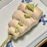 酒亭 田中 - と思ったら笹身山葵で焼鳥終了　矢と火入れが良くなってきたのに