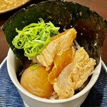 酒亭 田中 - 熊野地鶏胸肉漬け金柑ご飯　酒の合間に食べる最高最強のアテ飯　これは本日のNo.1です！