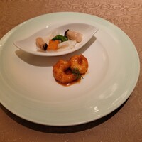 中国料理 翆陽 - 海老チリソースとアオリイカ強火炒め