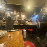 立川やきとん - 店内写真。
                                
                                TVがあるんですよね。　贅沢を言うと
                                
                                野球の中継を見れると嬉しい♡