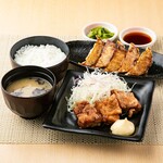 Fried chicken and fried Gyoza / Dumpling set