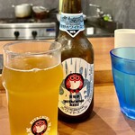 焼鳥 せきね - 本日は常陸野ホワイトエールでスタート　爽やかでコクのあるビールですね