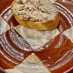 焼鳥 せきね - レバーペーストには蜂蜜をつけていただきます　甘いの苦手だけどこれは美味しい