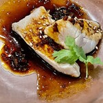 焼鳥 せきね - 蒸し鶏にもバルサミコ　これが大変よく会います