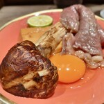 鳥茂 - 牛すき焼き 松茸 豆腐 実山椒