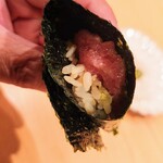 鮨 さかい - ネギトロ手巻き寿司