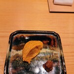 鮨 さかい - あん肝ペーストと刻んだ奈良漬け