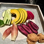 銀座 真田 - 生野菜の盛り合わせ