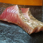 日本橋橘町　都寿司 - 鰹、葱醤油で
      