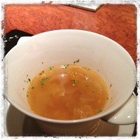 和牛ステーキ桜 - ミネストローネ。洋食セットのスープ。