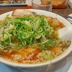 来来亭 - ラーメン、麺柔らか目、味薄目、油少な目、ネギ多め