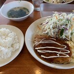 Cafe&Lunch　TeraTake - ﾜｶﾒｽｰﾌﾟにﾏｶﾛﾆｻﾗﾀﾞもﾀｯﾌﾟﾘ♡