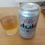 自家製麺セルフうどん むぎわら - ドリンク写真:缶ビール