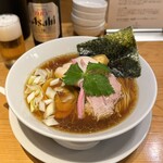 むぎとオリーブ - 蛤SOBA¥1500、瓶ビール¥600