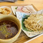 Raxamenkamonohairo - らぁ麺+鴨と海老ワンタン　麺大盛り