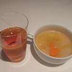 Jidoroppu - 毎度の牛蒡茶、野菜スープ