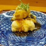 京料理 藤本 - 鱈の白子の甘酢あんかけ