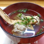 季節料理 みかみ - 秋刀魚のつみれ汁 阿賀町産松茸添え