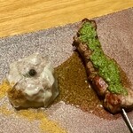 221181363 - 2023.9.  羊の串焼き & 羊の焼売