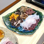 柚木元 - ⑪冬のツキノワグマのロース肉と天然雑キノコの鍋