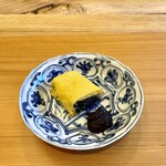 柚木元 - ⑨干し香茸入り玉子焼き 干し香茸と戻し汁のソース