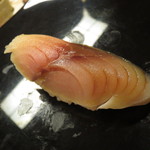 寿司 竹本 - しめ鯖。鯖は済州島のもの