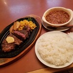 ココペリ - サーロインステーキ２００ｇ＋ライス＋チリコンカン