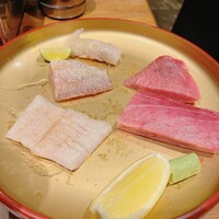 焼うお いし川 - 9,200円コースの焼きうお盛り合わせ