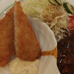 レストラン東洋 - (2023.02)手ごねハンバーグ＋白身魚フライ
