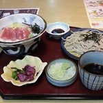サガミ - ネギトロ丼と蕎麦のセット1020円