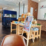 orange coffee stand - 