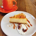 orange coffee stand - 