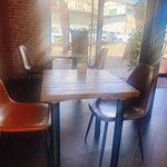 orange coffee stand - 