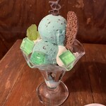 カフェイチマルマルイチ - チョコミントパフェ　1300円