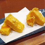 海鮮原始焼 ろば炭魚 - 卵焼きの天ぷら、極上