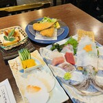 いけ洲居酒屋 むつ五郎 - 水イカ、生からすみ、アジフライ、はとし