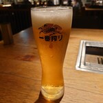 h Jukusei yakiniku niku gen - まずは生ビールで乾杯