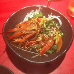 魚と巻き串のお店 優男 - 赤エビのアル中漬け