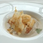 アリス イン 高松 - フランス産シイタケと讃岐コーチンのスープ