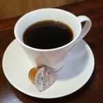 キッチン ブルー グローブ - ホットコーヒーのアップ