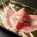 Melting meat Sushi made from Kuroge Wagyu beef
