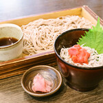 Mini whitebait mentaiko rice and soba noodles