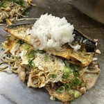 Okonomiyaki Hirano - サバライス(ソバライス)鬼おろし、醤油焼