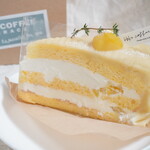 帆季珈琲テラス - 【2023.10】マロンショートケーキ(税込580円)